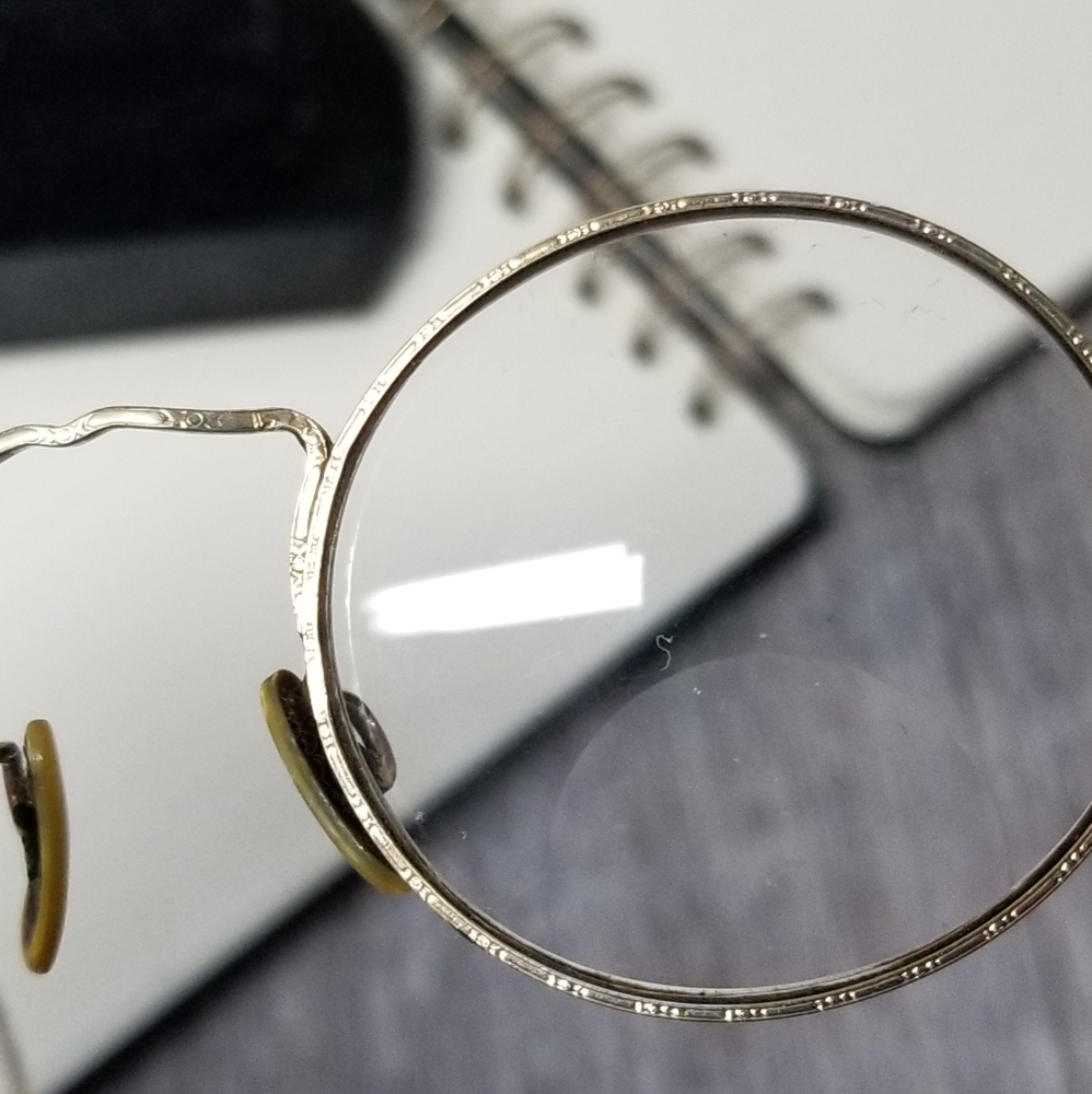 AO Cortland Antique gold wire rims glasses - Picture 3 of 10